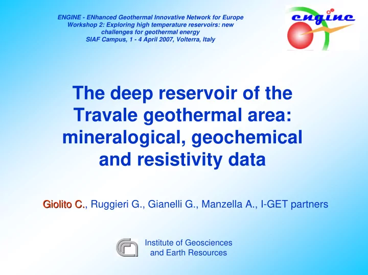the deep reservoir of the travale geothermal area