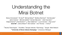 understanding the mirai botnet