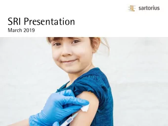 SRI Presentation  March 2019  March 2019  Disclaimer  This presentation contains statements