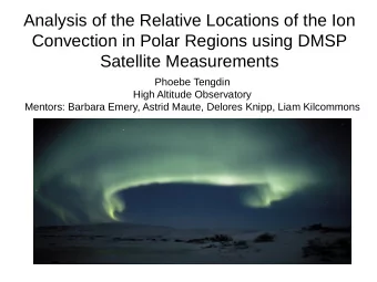 Analysis of the Relative Locations of the Ion  Convection in Polar Regions using DMSP  Satellite