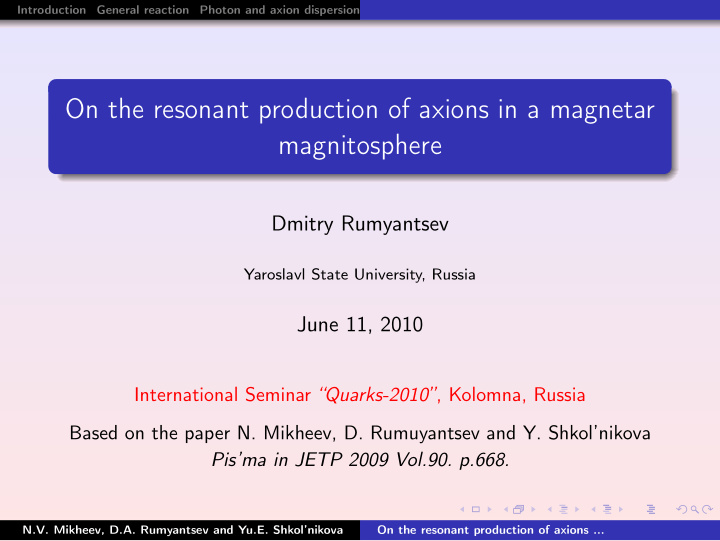 on the resonant production of axions in a magnetar