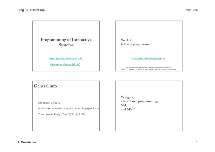 programming of interactive