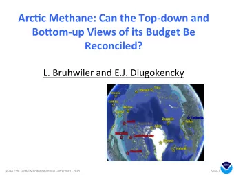 Arc$c  Methane:  Can  the  Top-down  and    Bo5om-up  Views  of