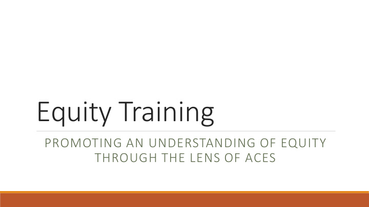 equity training