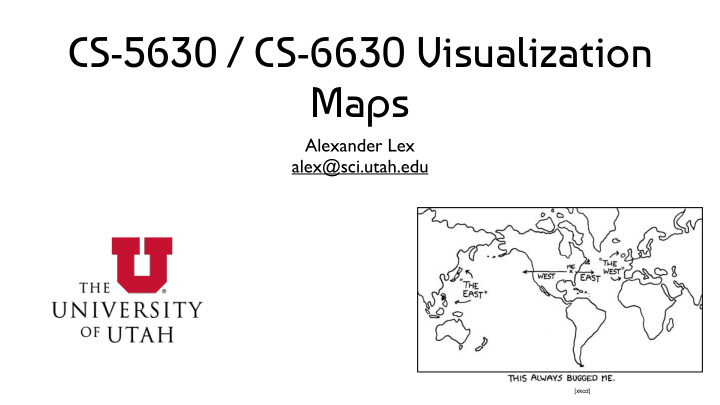 cs 5630 cs 6630 visualization maps
