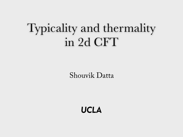 typicality and thermality in 2d cft