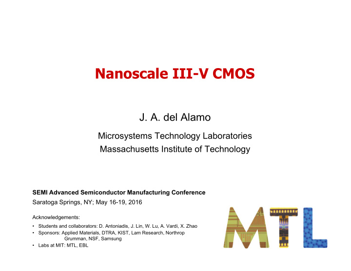 nanoscale iii v cmos