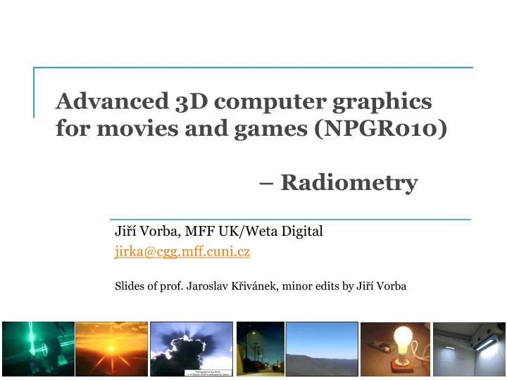 advanced 3d computer graphics for movies and games
