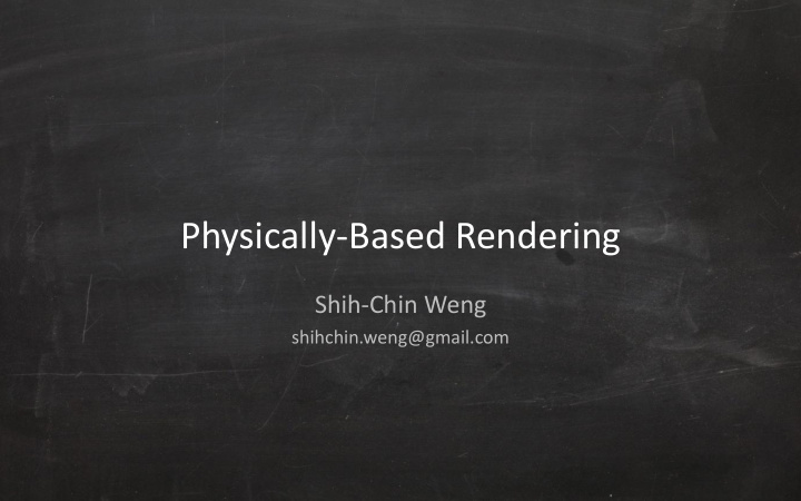 physically based rendering