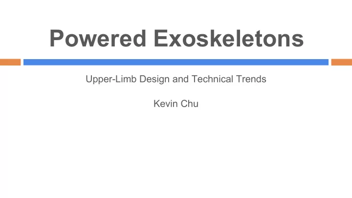 powered exoskeletons