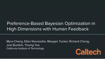 Preference-Based Bayesian Optimization in  High Dimensions with Human Feedback  Myra Cheng, Ellen