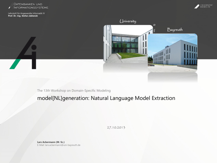 model nl generation natural language model extraction