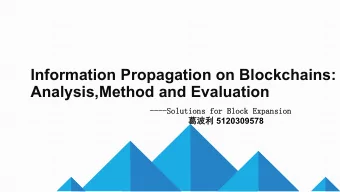 Information Propagation on Blockchains:  Analysis,Method and Evaluation