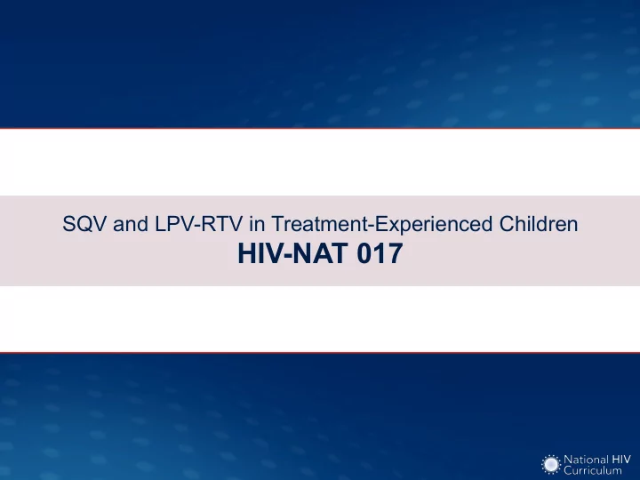 hiv nat 017