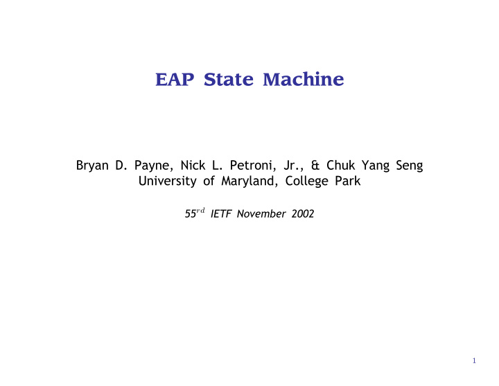 eap state machine