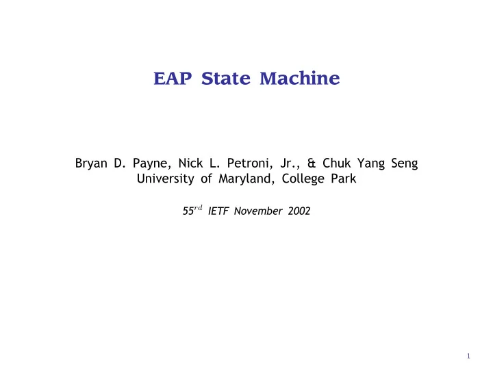 eap state machine