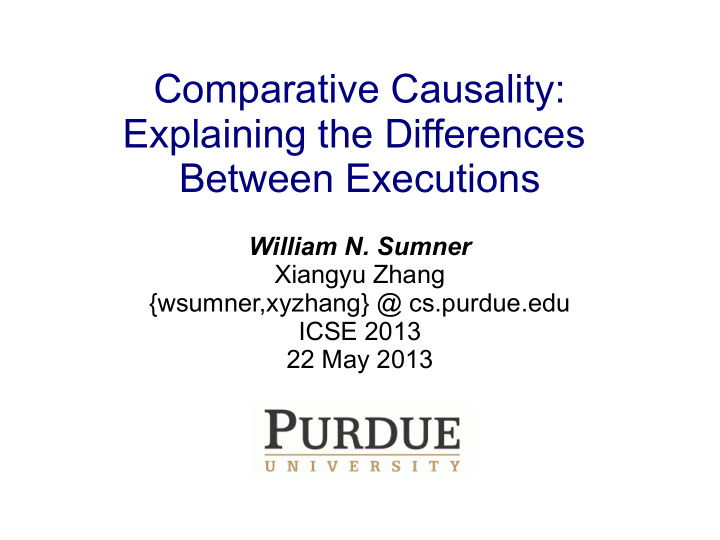 comparative causality explaining the differences between