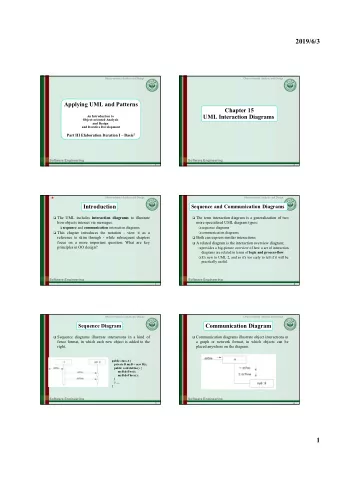 2019/6/3  Object-oriented Analysis and Design  Object-oriented Analysis and Design  Applying UML