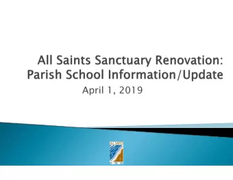 April 1, 2019  Sanctuary Preservation and Readiness Project s April  1 start date is here.