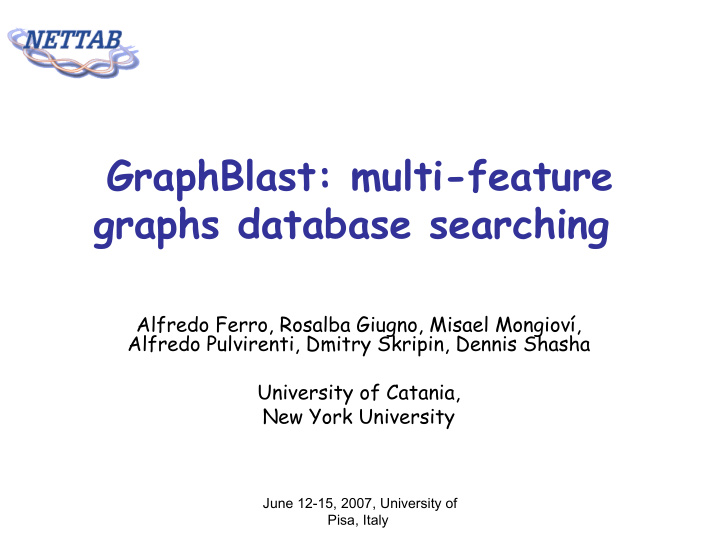 graphblast multi feature graphs database searching