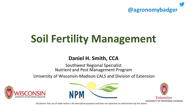 soil fertility management