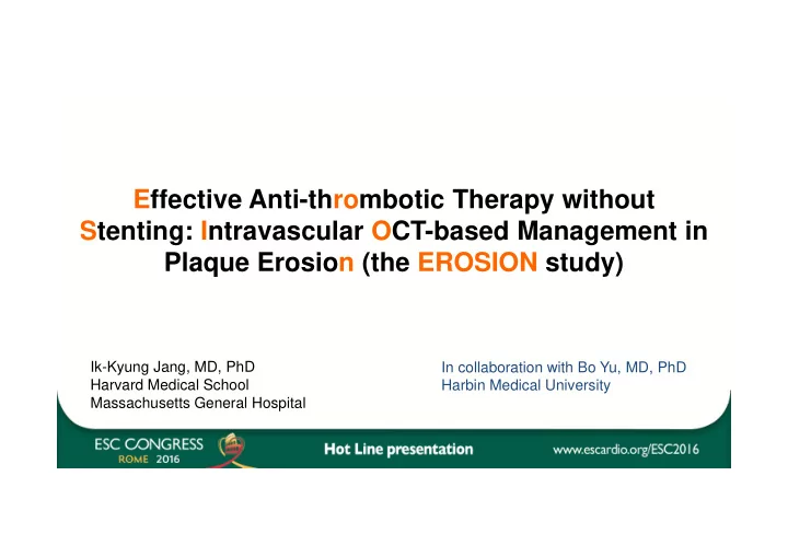 effective anti thrombotic therapy without stenting