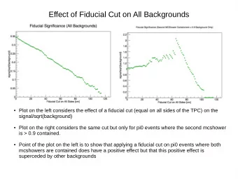 Effect of Fiducial Cut on All Backgrounds  Plot on the left considers the effect of a fiducial