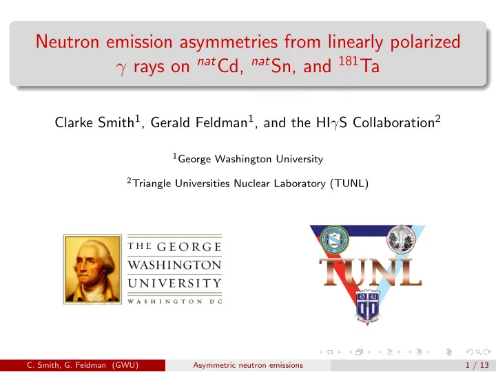 neutron emission asymmetries from linearly polarized rays