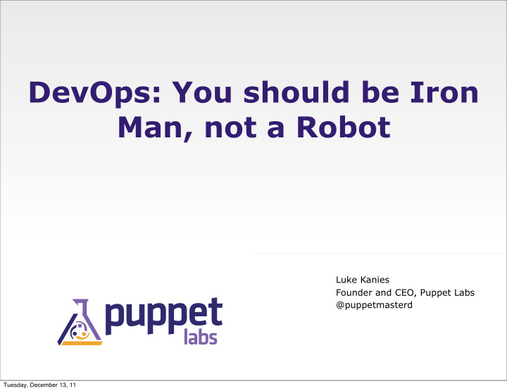 devops you should be iron man not a robot