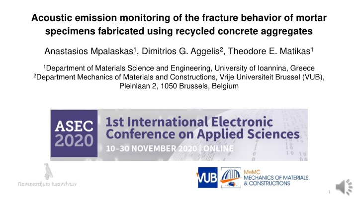 acoustic emission monitoring of the fracture behavior of