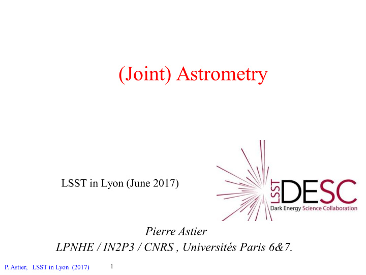 joint astrometry