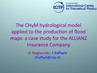 The  CHyM  hydrological  model    applied  to  the  produc5on  of  flood