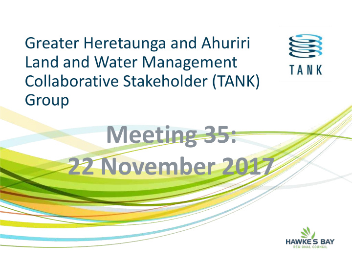 meeting 35 22 november 2017 karakia