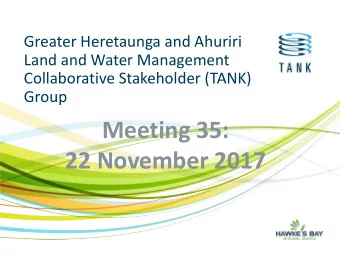Meeting 35:  22 November 2017  Karakia  2  Karakia  Ko te tumanako Kia pai tenei r Kia tutuki i