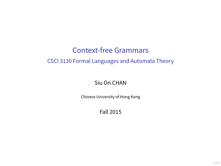 context free grammars