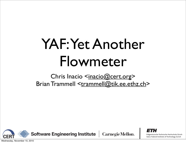yaf yet another flowmeter