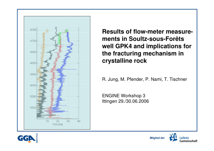 results of flow meter measure ments in soultz sous for ts