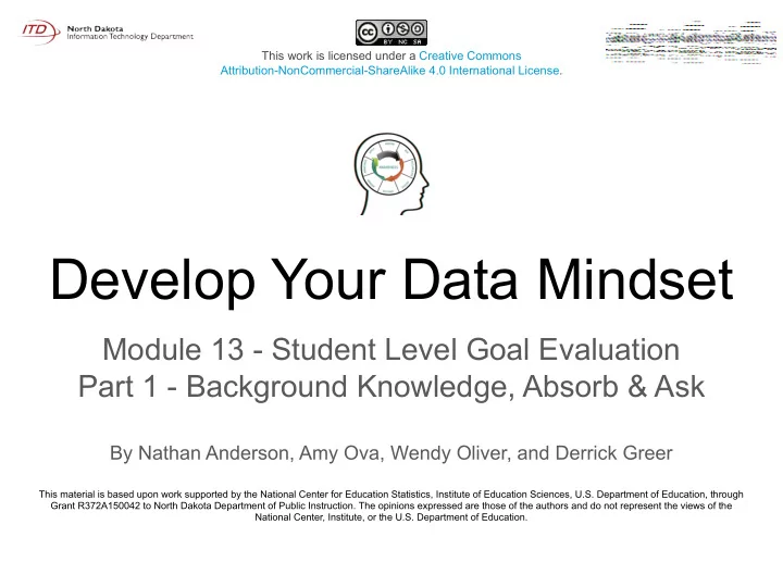 develop your data mindset
