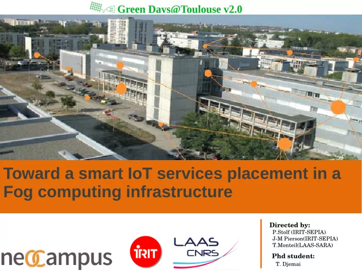 toward a smart iot services placement in a fog computing