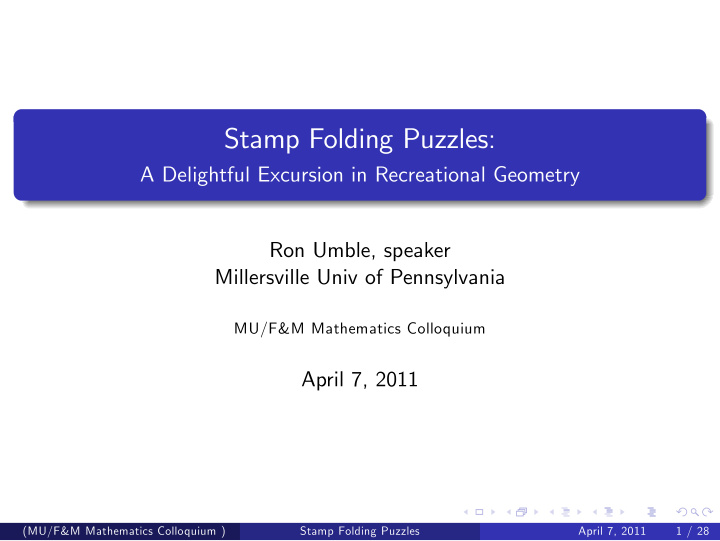stamp folding puzzles