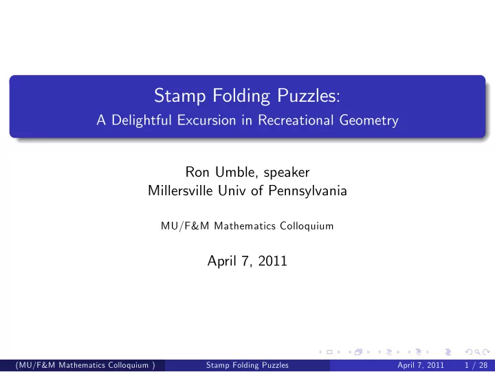 stamp folding puzzles