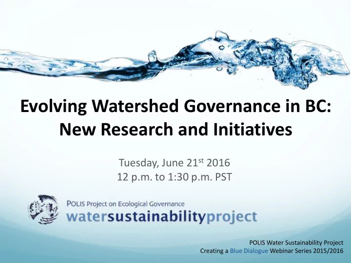 new research and initiatives