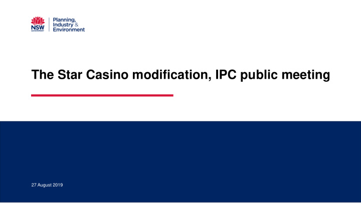 the star casino modification ipc public meeting