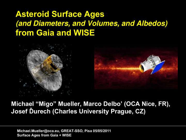 asteroid surface ages