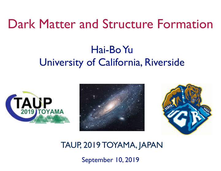 dark matter and structure formation