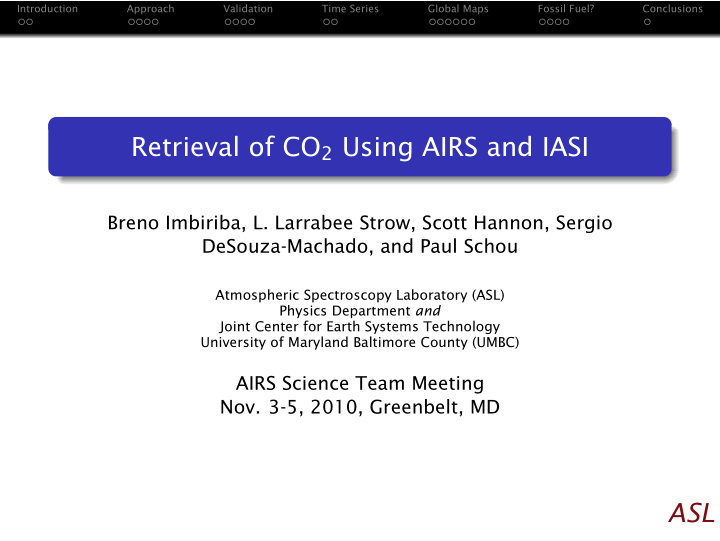 retrieval of co 2 using airs and iasi
