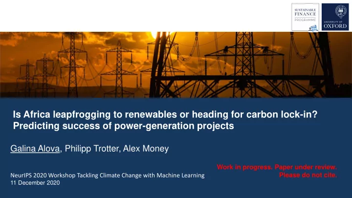 is africa leapfrogging to renewables or heading for