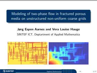 Modeling of two-phase flow in fractured porous  media on unstructured non-uniform coarse grids