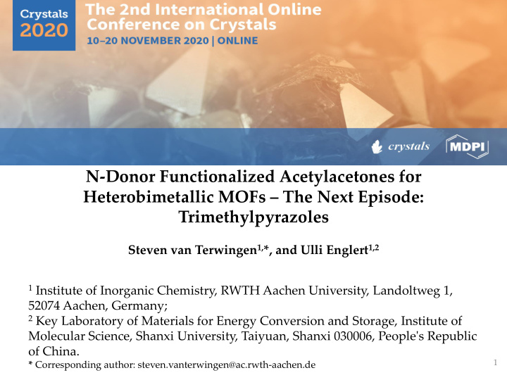 n donor functionalized acetylacetones for