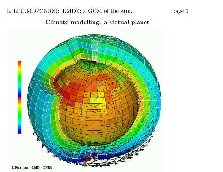 l li lmd cnrs lmdz a gcm of the atm page 1 climate